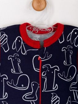 картинка комбинезон 1190 (интерлок) коллекция весёлые зверята от магазина детской одежды ООО “Трия ТМ”