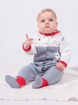 картинка комбинезон 1122 (футер 3-х нитка) коллекция смайлики от магазина детской одежды ООО “Трия ТМ”