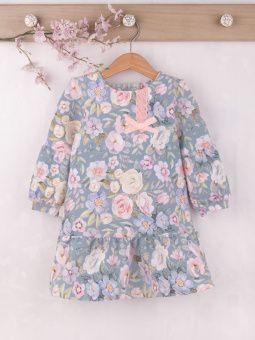 картинка платье 517 (футер) коллекция смайлики от магазина детской одежды ООО “Трия ТМ”