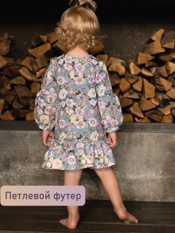 картинка платье 517 (футер) коллекция смайлики от магазина детской одежды ООО “Трия ТМ”