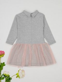 картинка платье 554 (футер) коллекция смайлики от магазина детской одежды ООО “Трия ТМ”